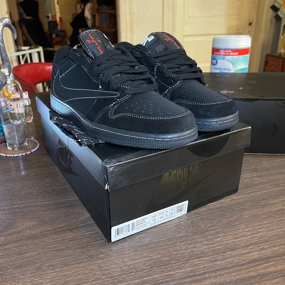 Travis Scott x Air Jordan 1 Retro Low OG SP 'Black Phantom size 10 men